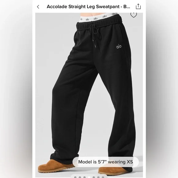Alo Accolade Straight leg sweatpants size medium NWT - Picture 3 of 7